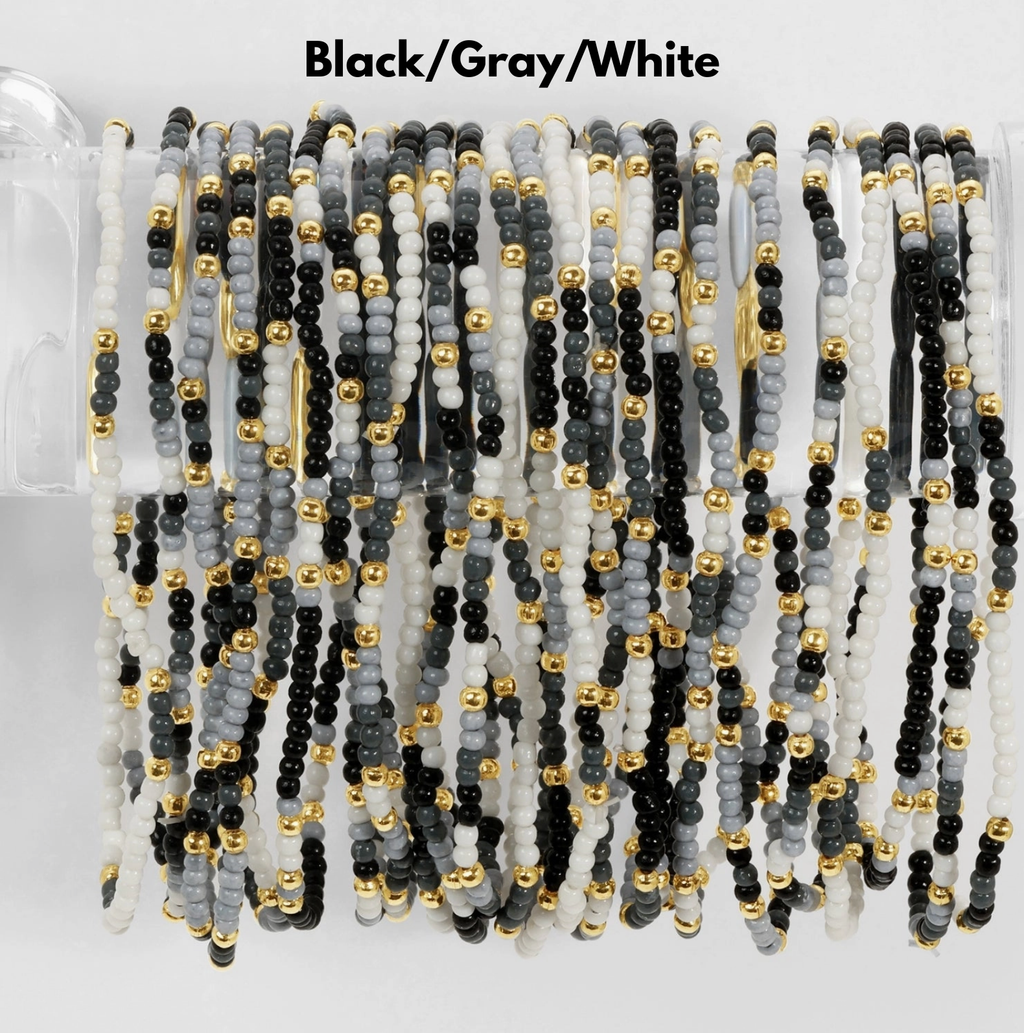 2mm Assorted Stretch Bracelets- Build your stack