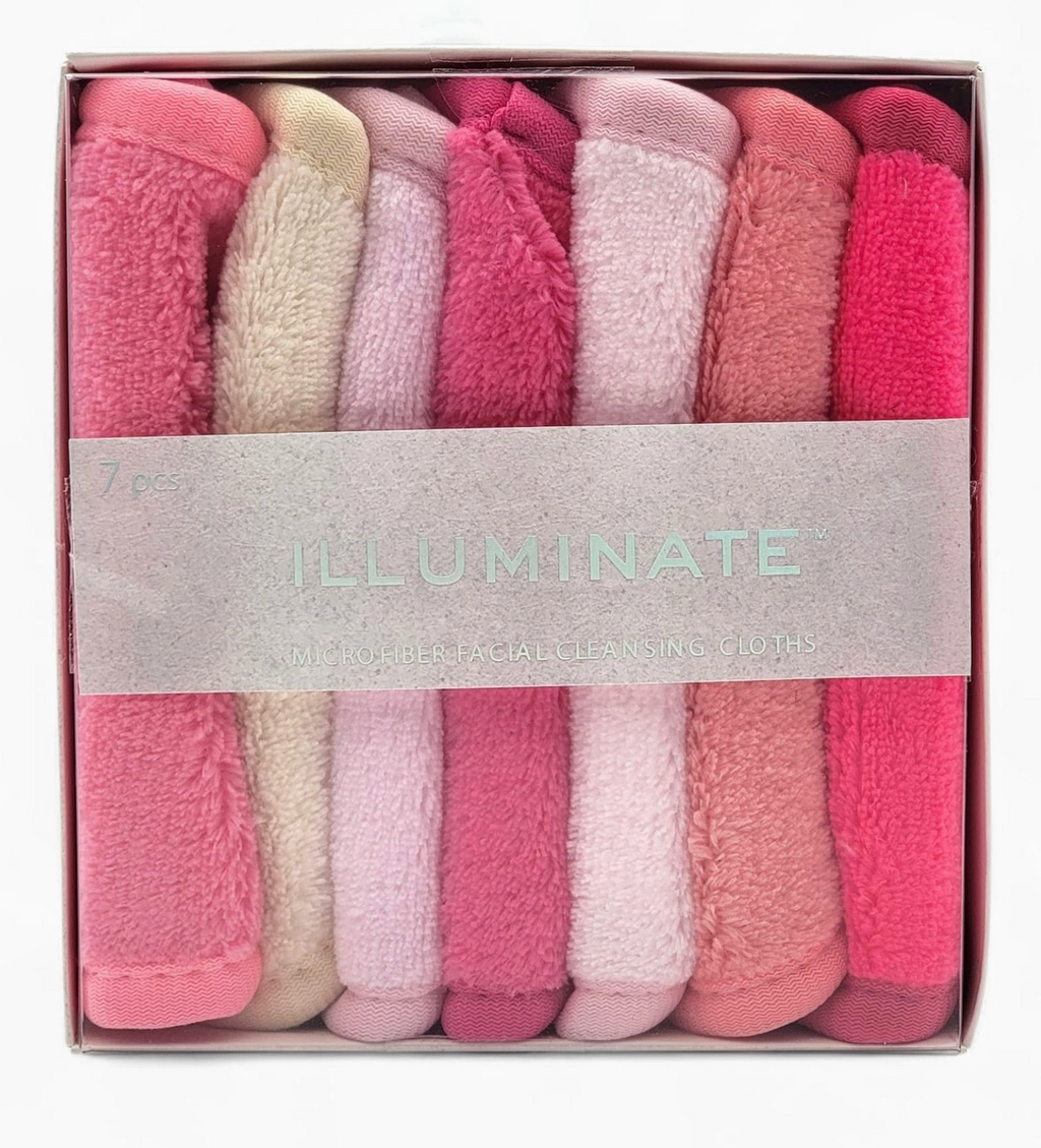 Illuminate Round Microfiber Facial Cloths 7-Piece