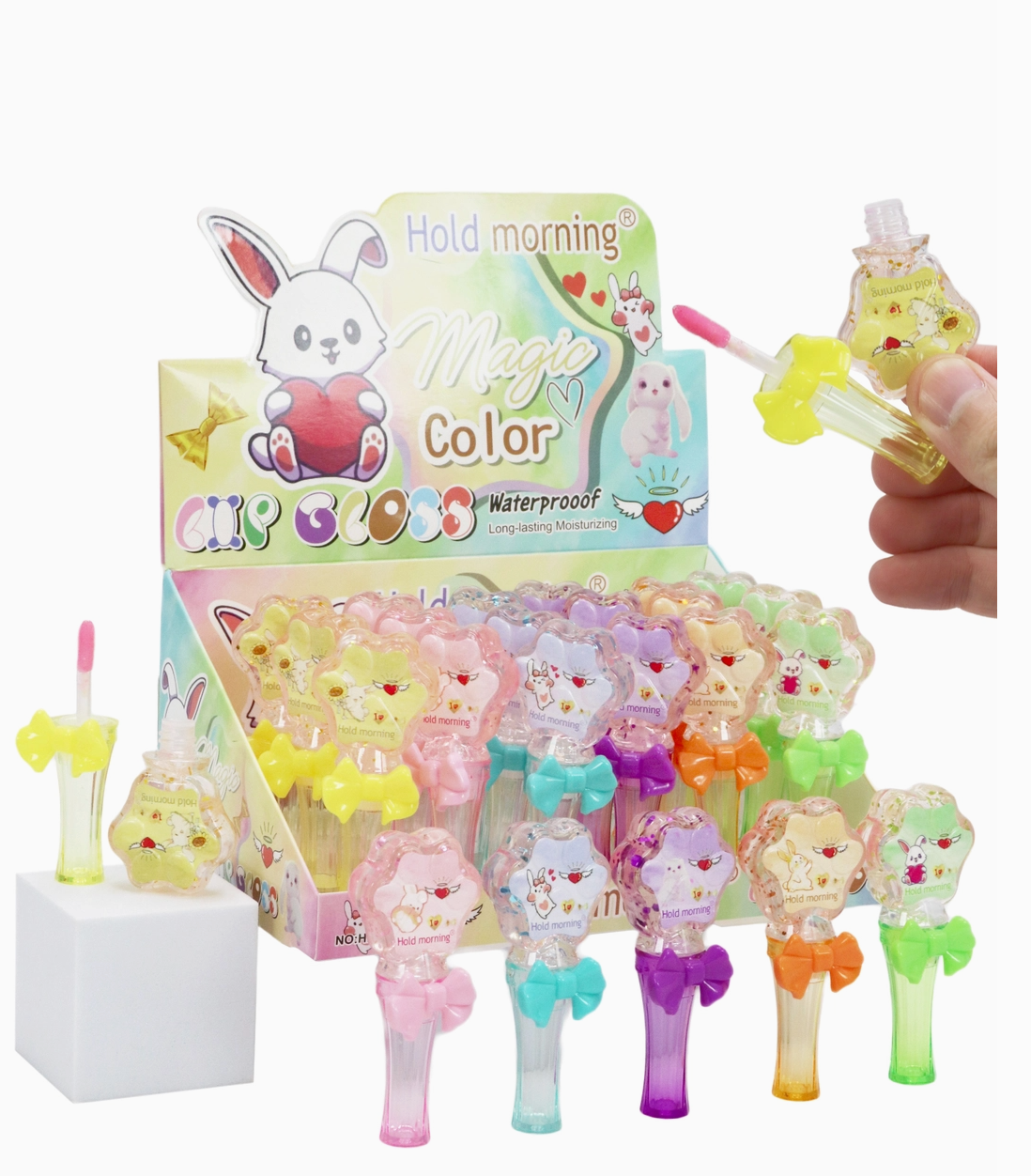 Bunny Rabbit Paw Glitter Color-Changing Lip Gloss