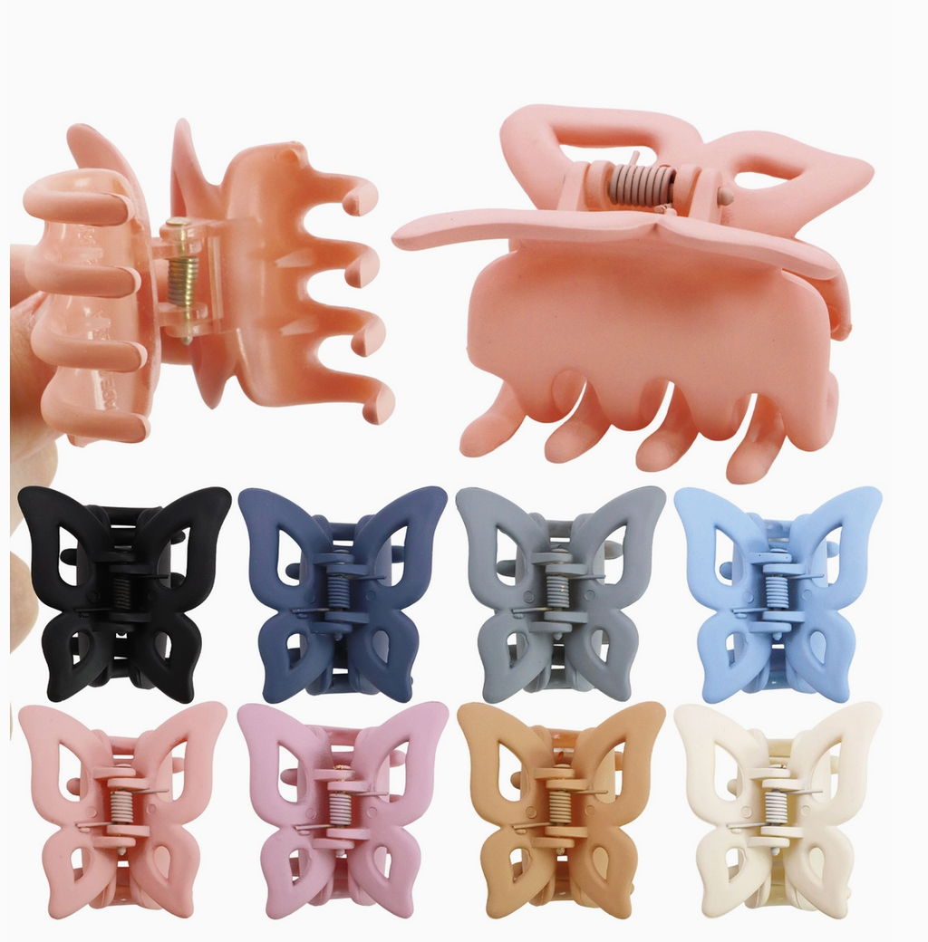 Vibrant Neutral Mini Butterfly Matte Hair Claw