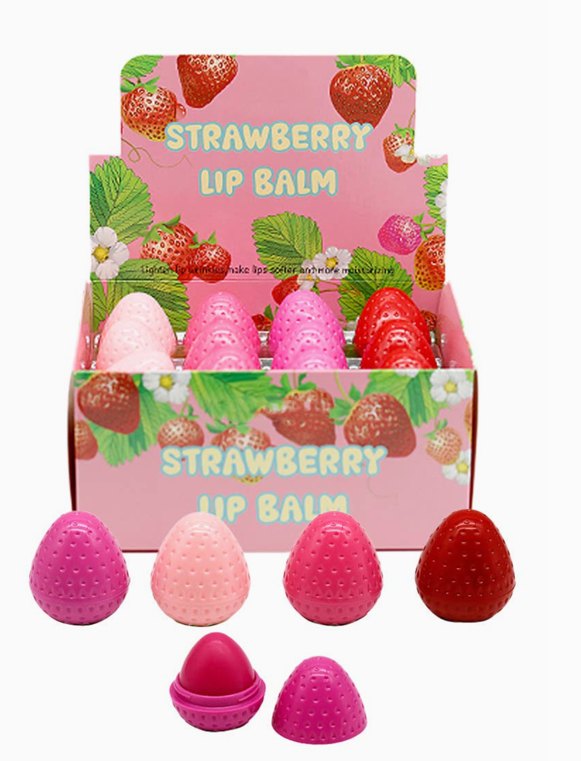 Strawberry Mix Soft Touch Round Lip Balm - Mystery color