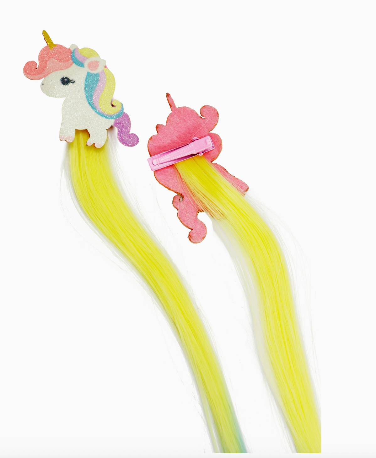 Unicorn Colorful Curly Hair Extension Snap Clip- Mystery Color