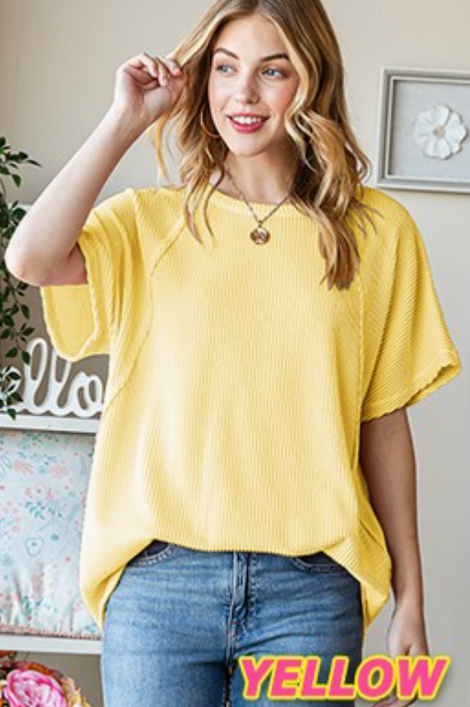 Solid Urban Ribbed Top