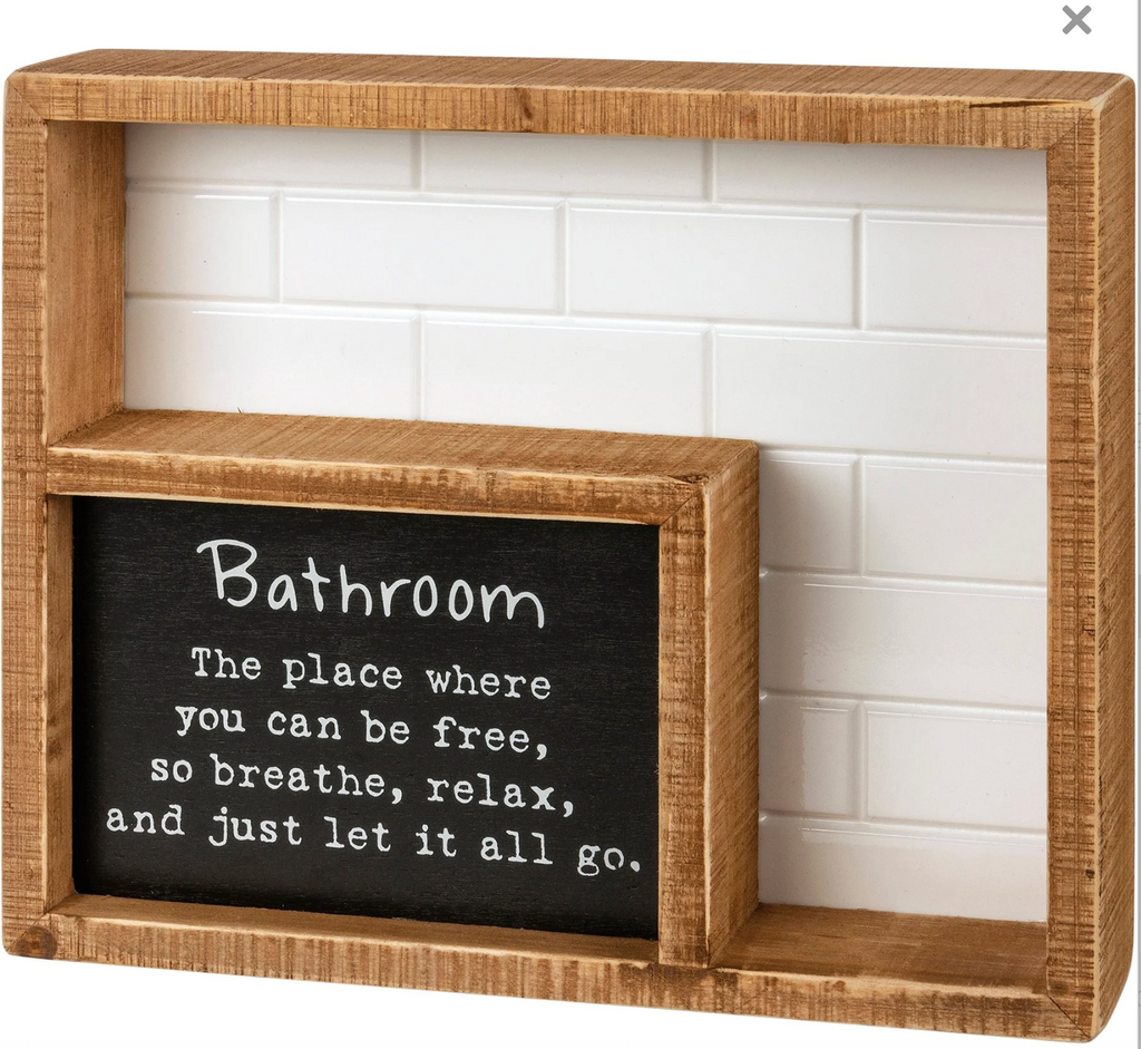 Let It All Go Inset Box Sign