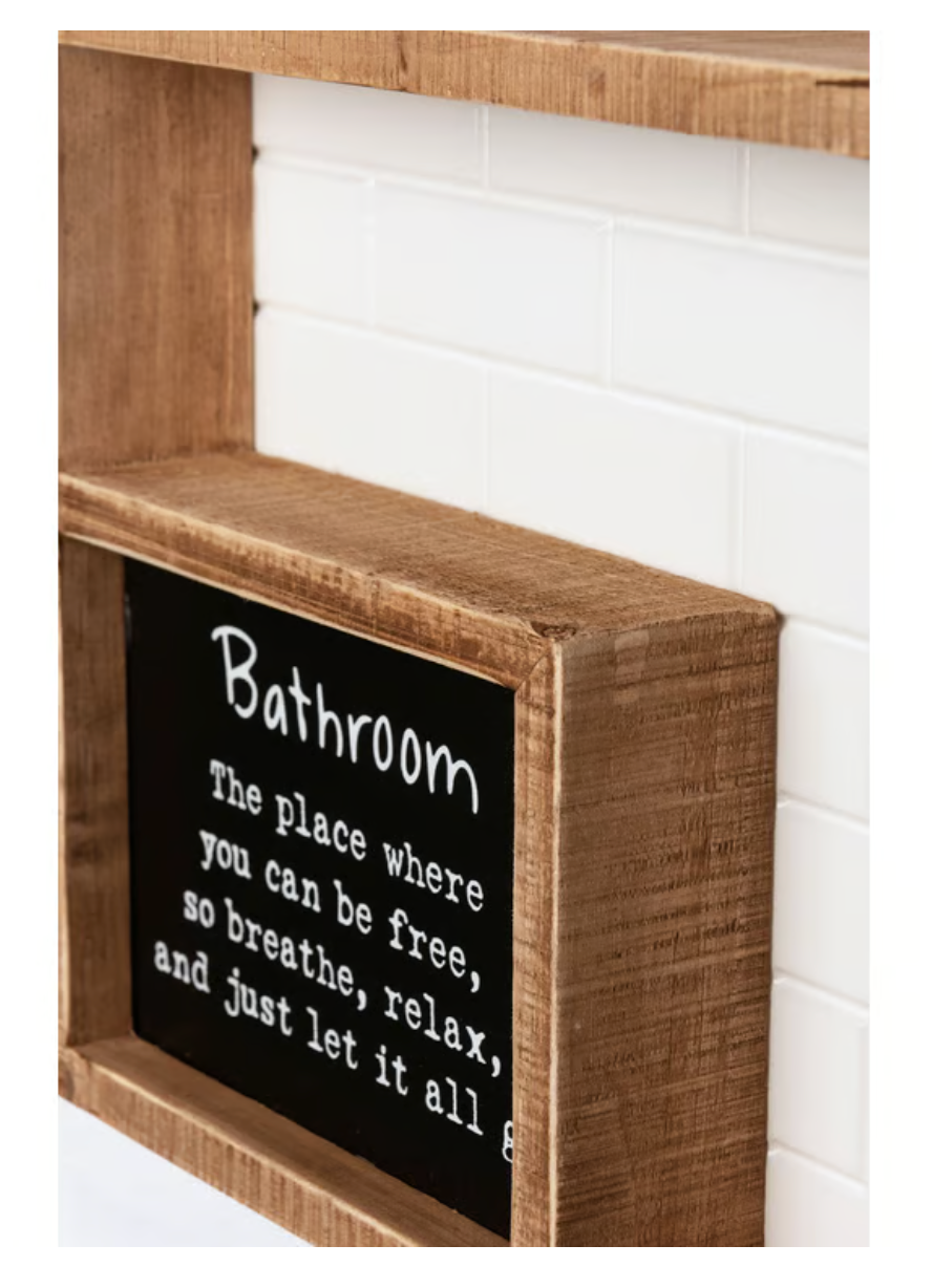 Let It All Go Inset Box Sign