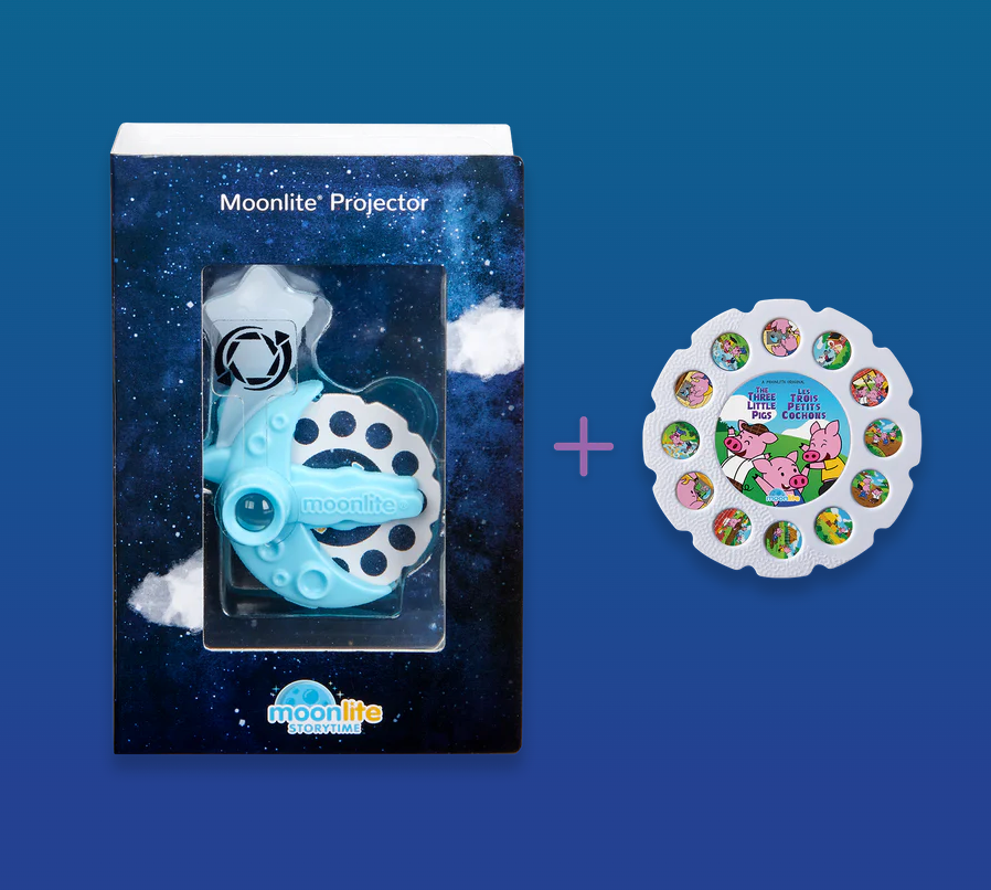 Moonlite Projector in Case with The Three Little Pigs Bonus Story Disc