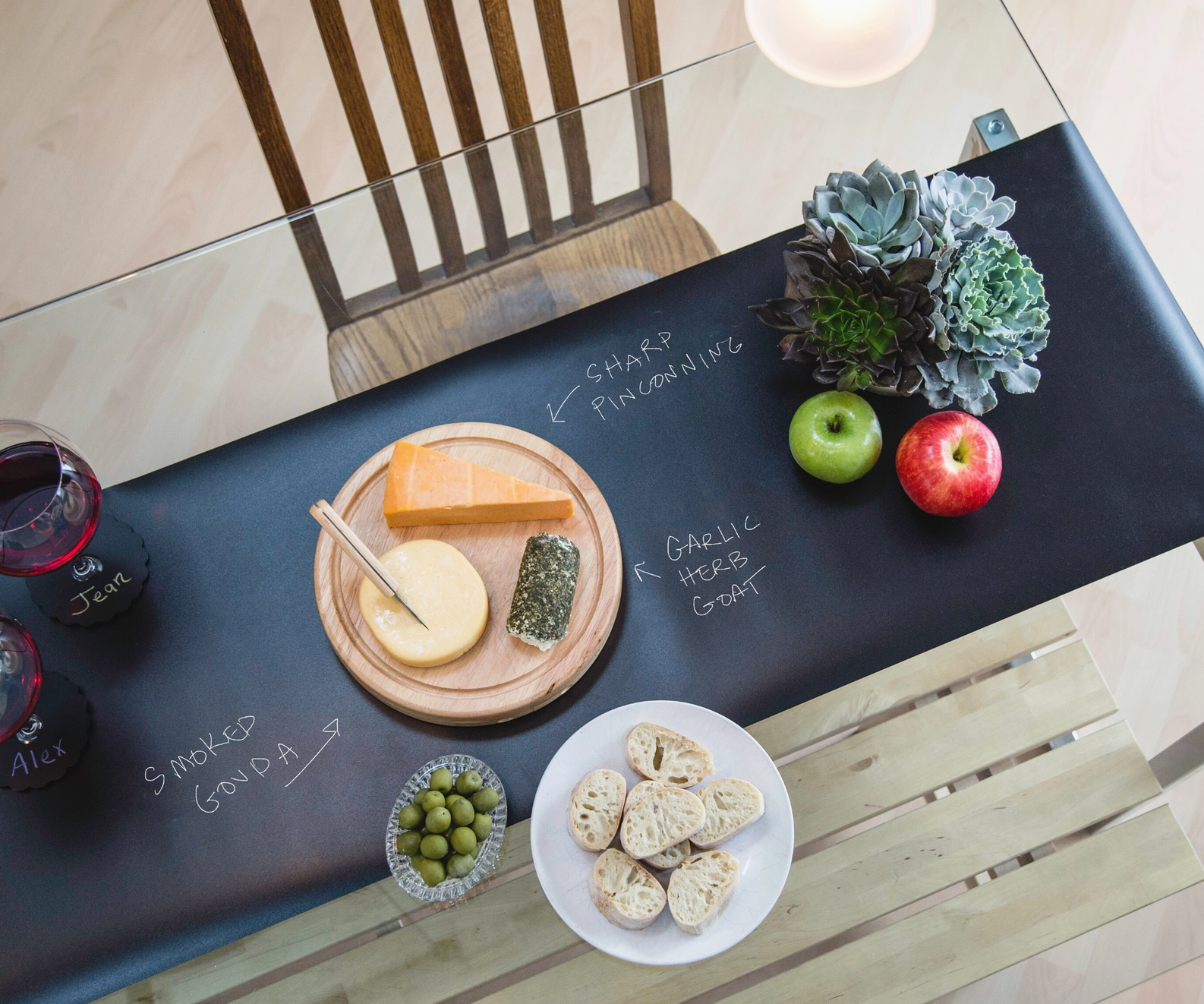 Chalkboard Table Runner with 3 Markers