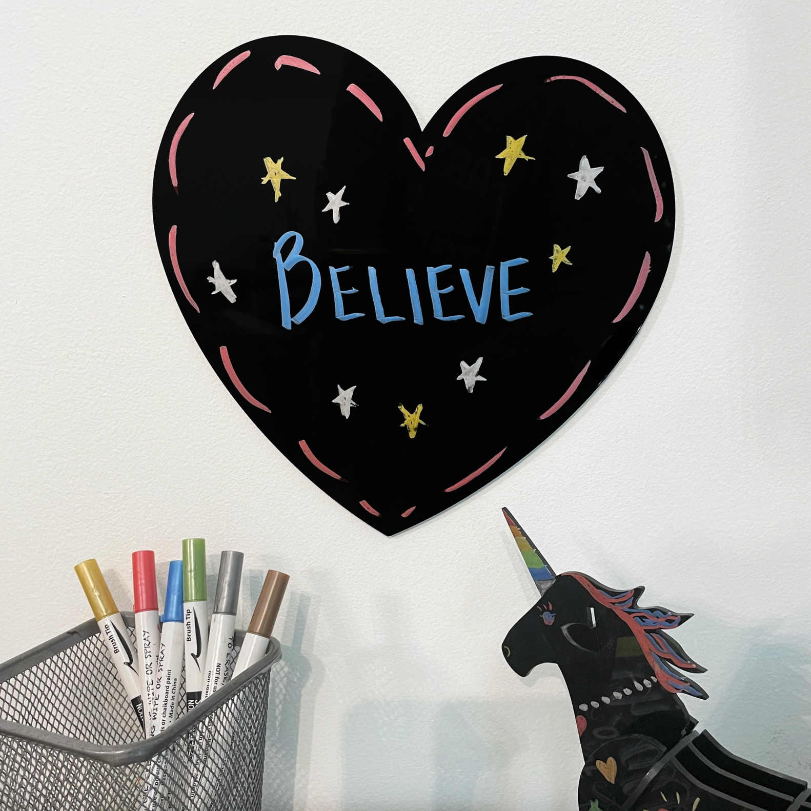 Heart Memo Board + Markers