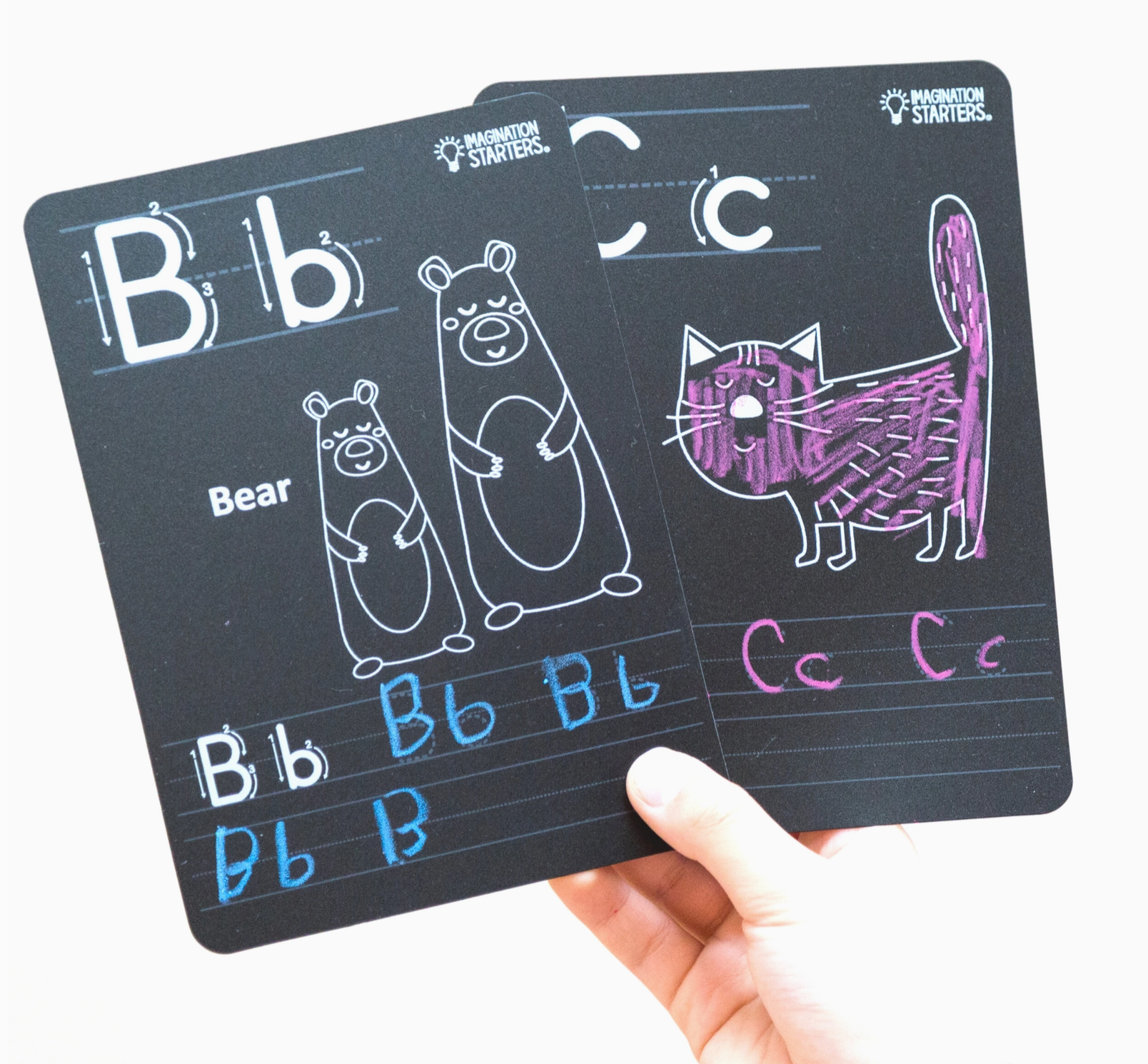 Reusable Coloring Alphabet Flash Card Go Set
