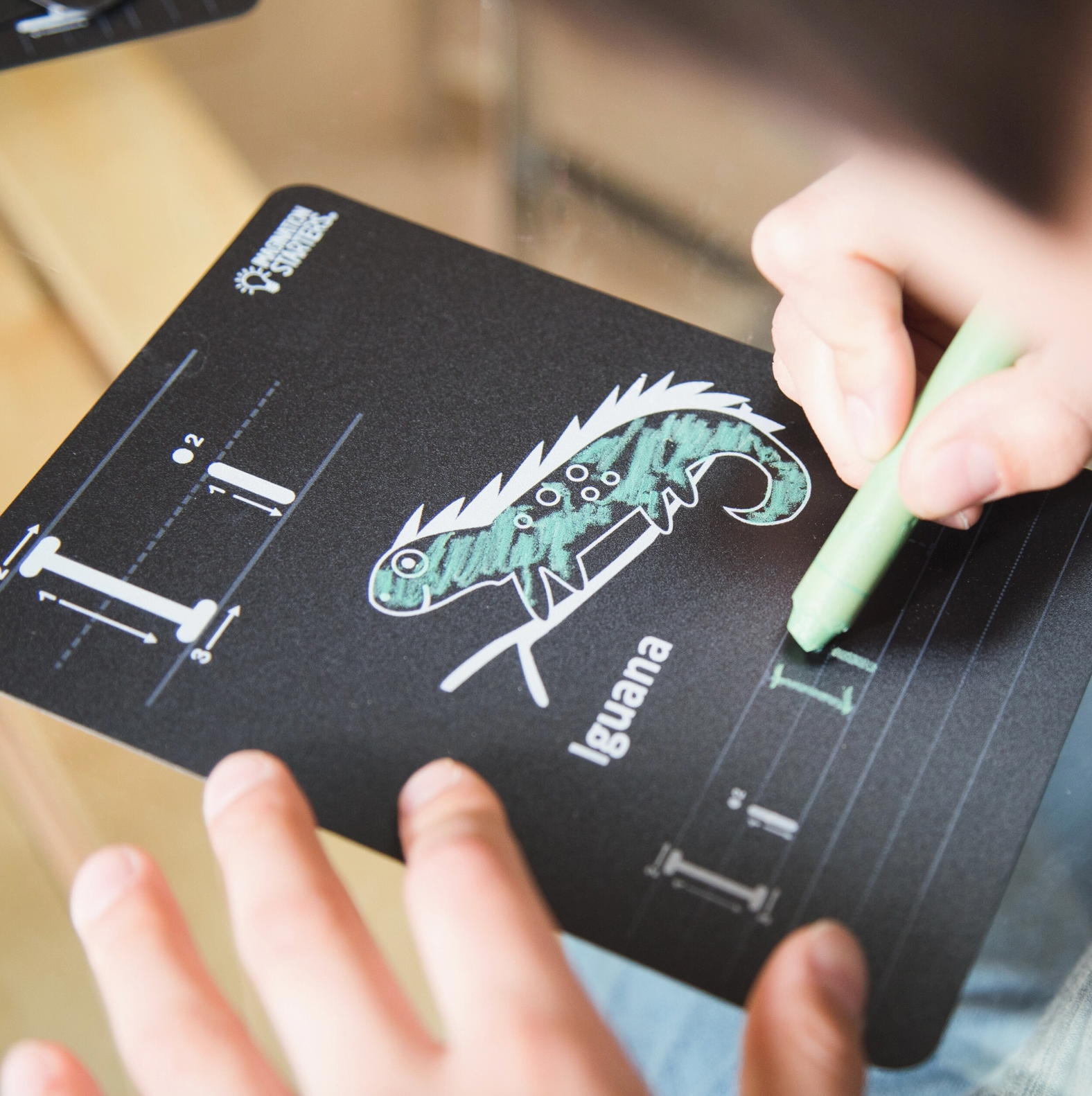 Reusable Coloring Alphabet Flash Card Go Set