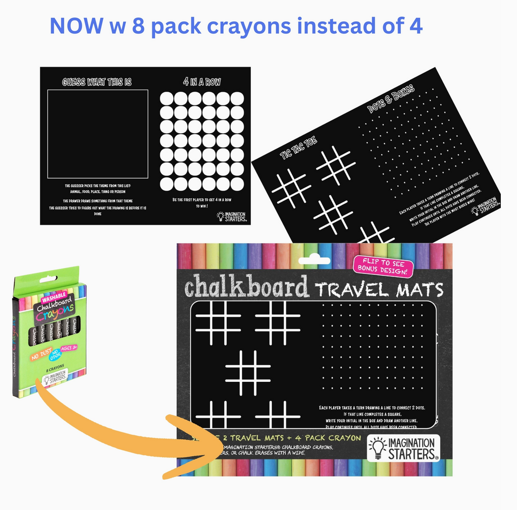 Reusable Coloring Games Travel Mat Set