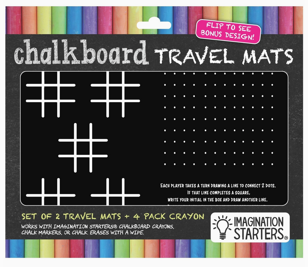 Reusable Coloring Games Travel Mat Set